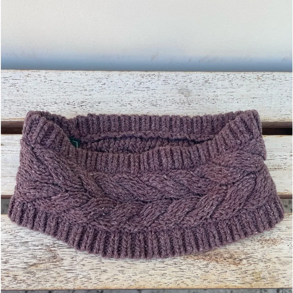 Roots Canada Chunky Stretch Knit Purple Winter Headband